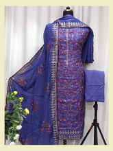 Pure Upada Shirt With Kashmiri Embroidery & Siply Work