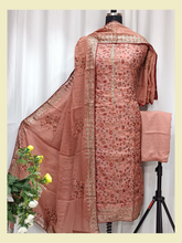 Pure Upada Shirt With Kashmiri Embroidery & Siply Work