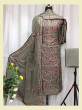 Pure Upada Shirt With Kashmiri Embroidery & Siply Work