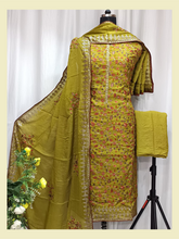 Pure Upada Shirt With Kashmiri Embroidery & Siply Work