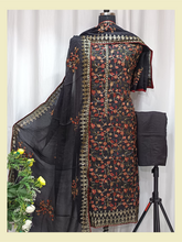 Pure Upada Shirt With Kashmiri Embroidery & Siply Work