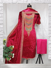 Pure shaneel shirt with  sequence embroidery work