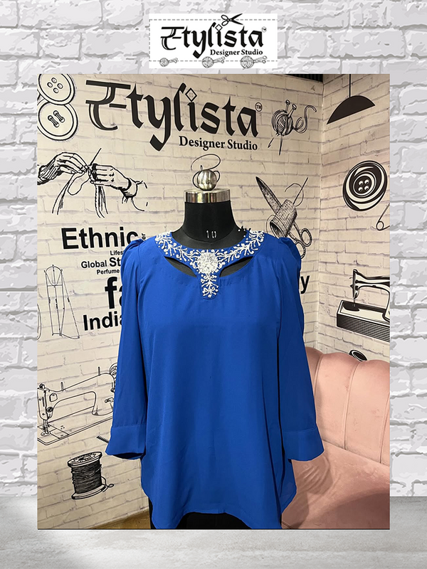 Stylista Design || Western Top With Hand Work