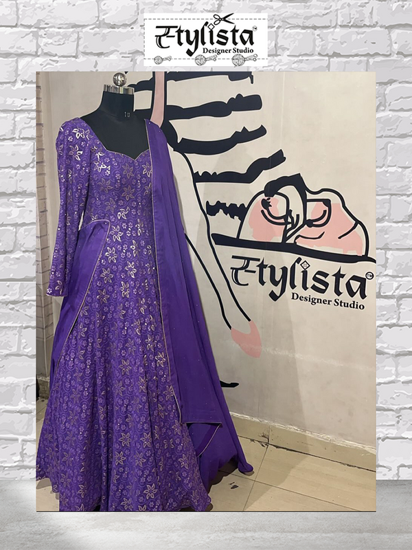 Stylista Design Lucknowi Fabric Gown